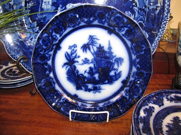 Flow Blue Dinner Plate 